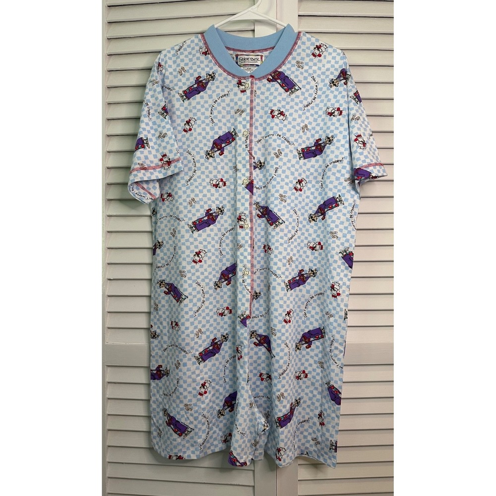 NWT Hallmark Shoebox Size M Maxine Don't Worry Be Crabby Sleep Romper Pajamas